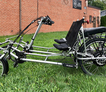 The Lightfood Duo Recumbent Tandem with an e-trikekit